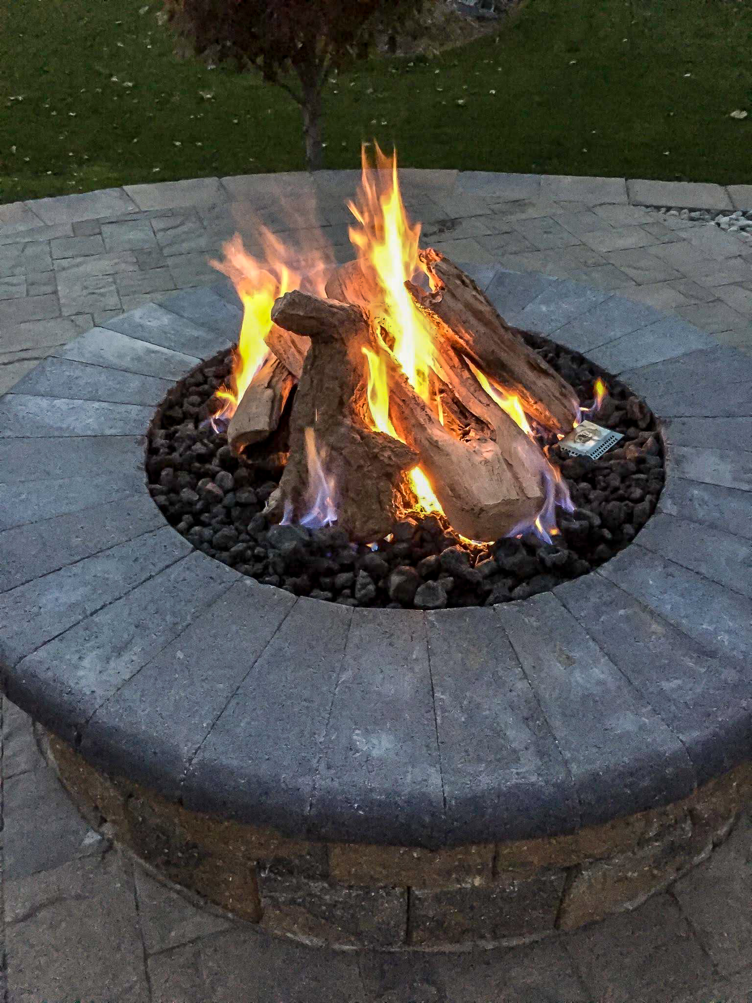 Custom Outdoor Gas Fire Pits From, Propane Gas Fire Pit Logs
